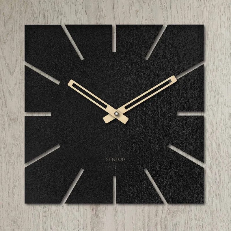 Štvorcové hodiny na stenu Javor, Dub, Orech, Buk | SENTOP HDFK032