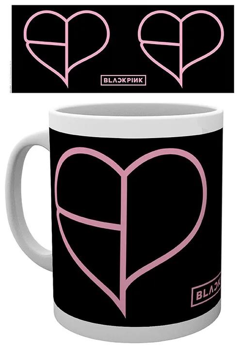 Hrnček Black Pink - Heart Icon