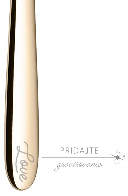 Latte lyžička so srdiečkom PVD champagne - Love Cutlery - 116625