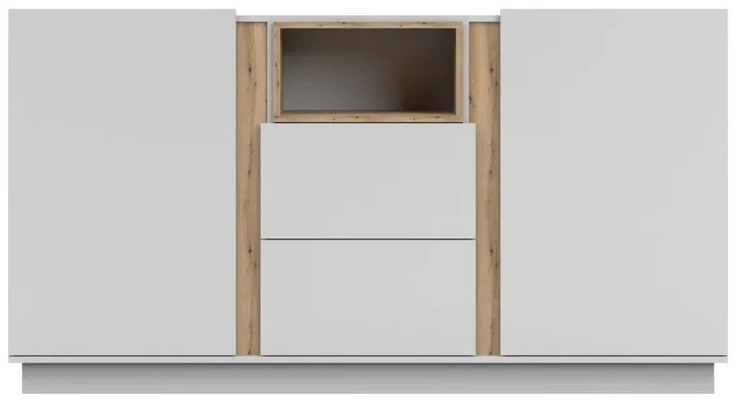 Komoda 04 GREY 180 cm biela