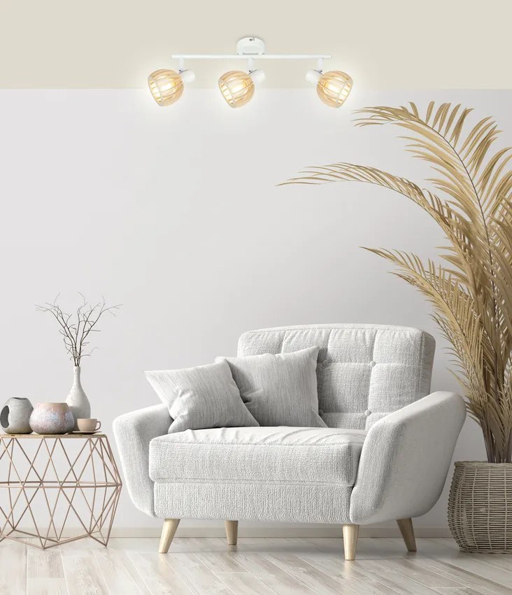 Candellux Biele stropné svietidlo Attari pre žiarovku 3x E14 93-68095