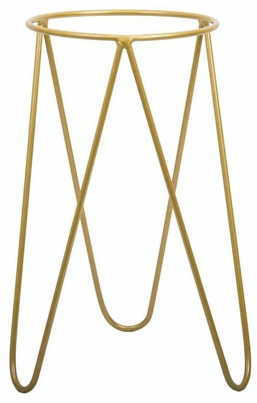 STOJAN NA KVETINÁČ TRIPOD 45X30X24 CM ZLATÁ