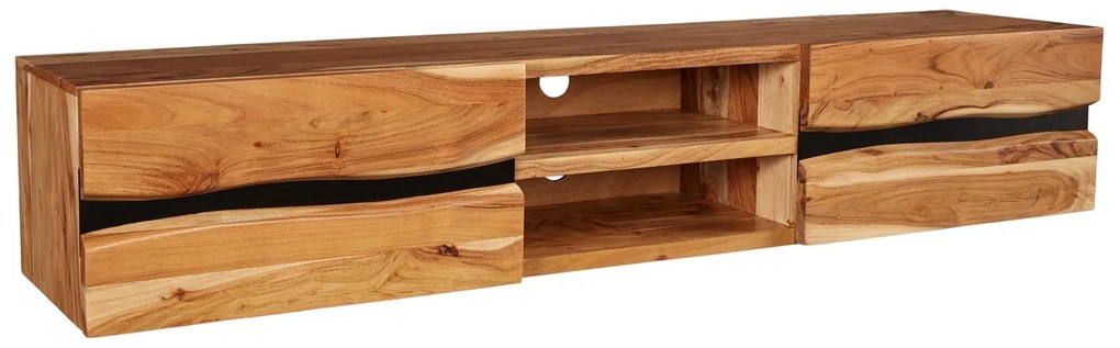 Dizajnový závesný TV stolík Argentinas 160 cm akácia