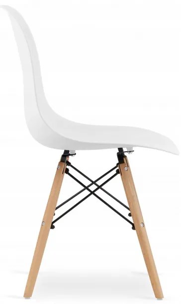Jedálenský stôl TODI biely 80 cm s tromi stoličkami OSAKA biele