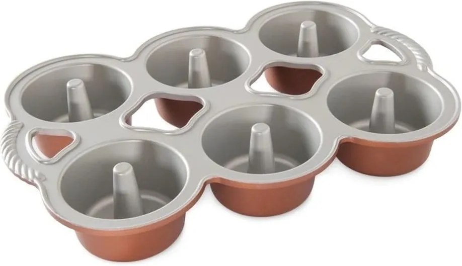 Forma na 6 mini anjelských tortičiek v medenej farbe Nordic Ware Angel, 1,4 l