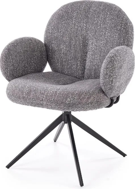 JEDÁLENSKÁ OTOČNÁ STOLIČKA IRIS ŠEDÁ