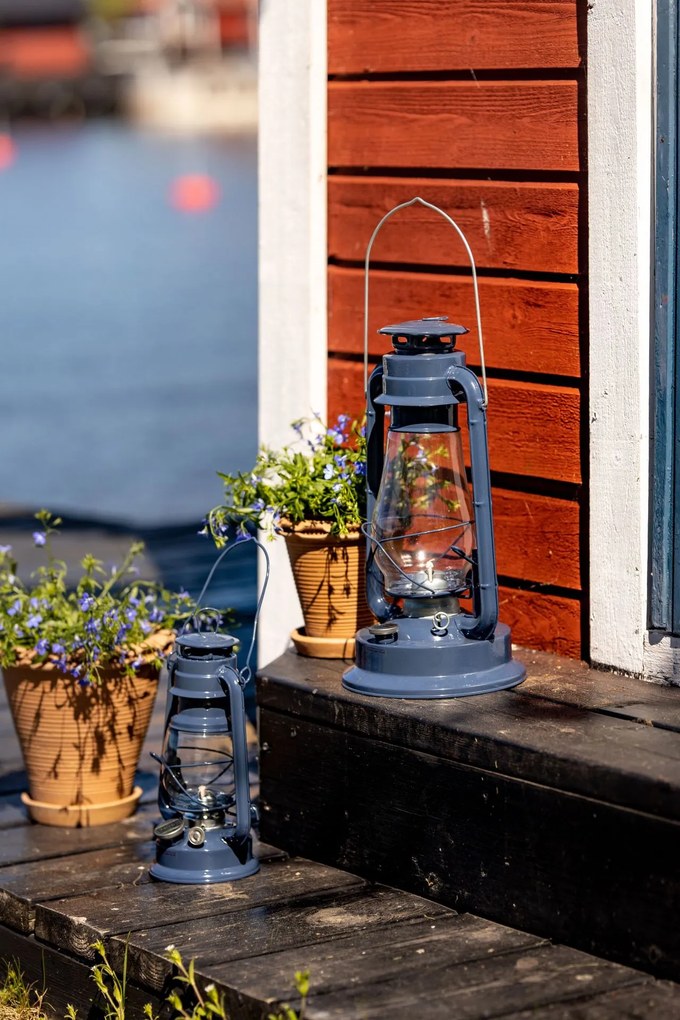 Strömshaga Petrolejová lampa Hurricane Dark Blue Large