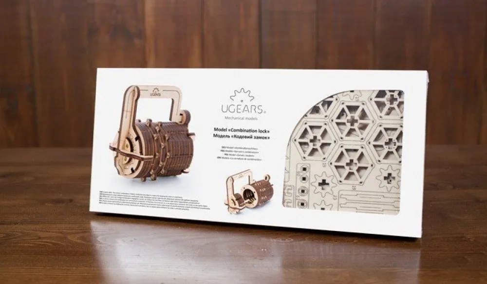 Ugears 3D puzzle Číselný zámek 34 ks