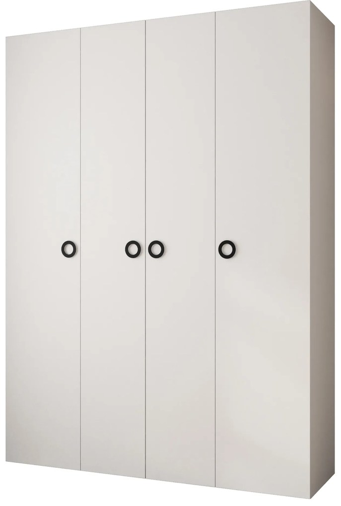 Šatníková skriňa 180 cm Carmela 50-1 (biela + čierna). Akcia -20%. Vlastná spoľahlivá doprava až k Vám domov. 1126709