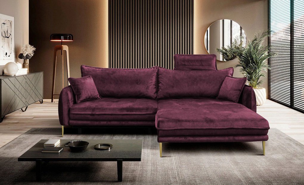 XXXLutz ROHOVÁ SEDAČKA, textil, vínovočervená MID.YOU - Sedačky - 001574006211