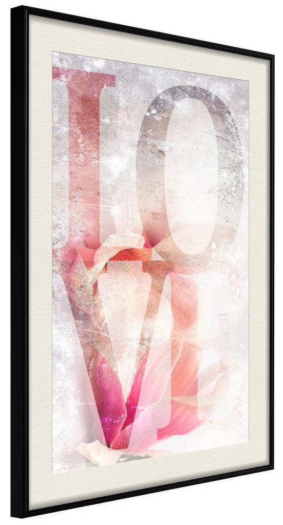 Artgeist Plagát - Magnolia Love [Poster] Veľkosť: 20x30, Verzia: Zlatý rám s passe-partout