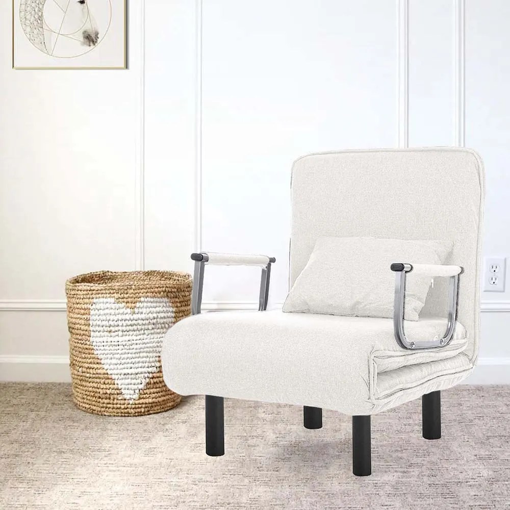 Kreslo a posteľ v jednom, rôzne farby- béžová