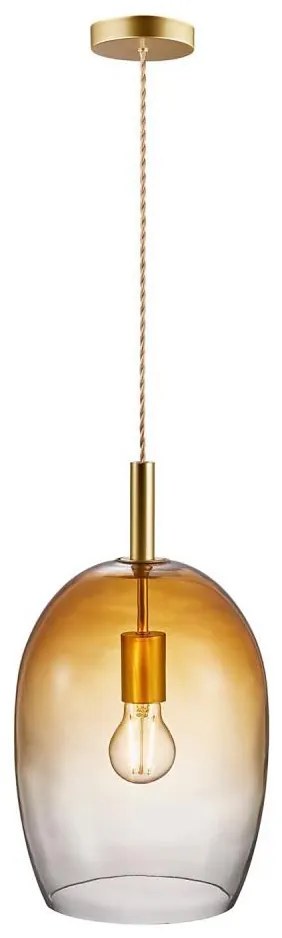 Nordlux - Závesný luster UMA na lanku 1xE27/40W/230V pr. 23 cm hnedá/dymiavá