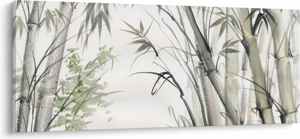 Obraz - Bambusy, kresba (120x50 cm)