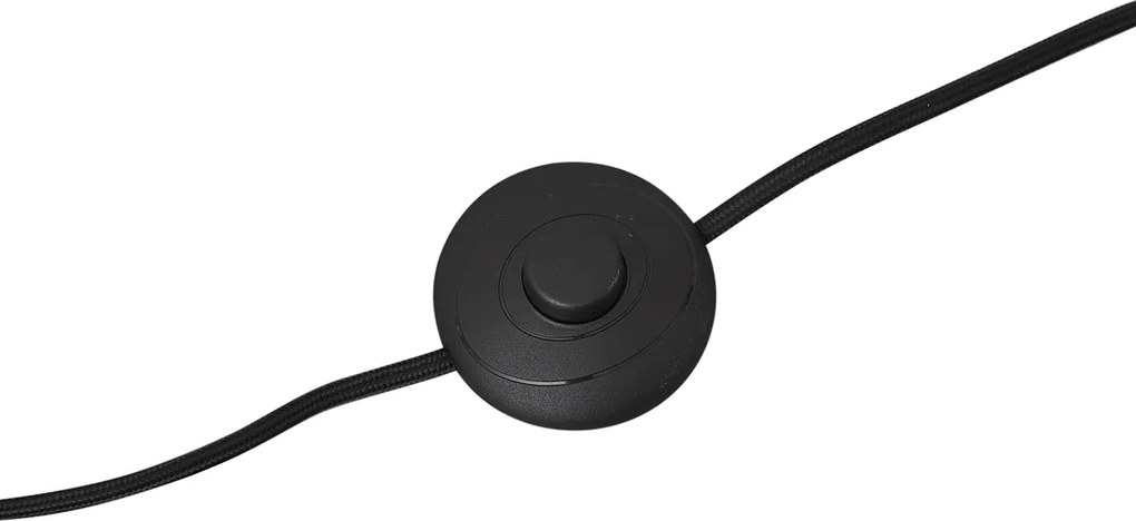 Stojacia lampa sivá s béžovým tienidlom a bielym vnútrom 45 cm - Classico