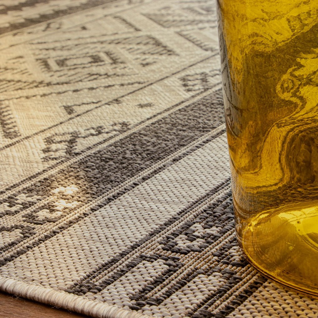 Obsession, Kusový koberec Nordic 876 grey – na von aj na doma, 120x170, šedá, chodba / predsieň