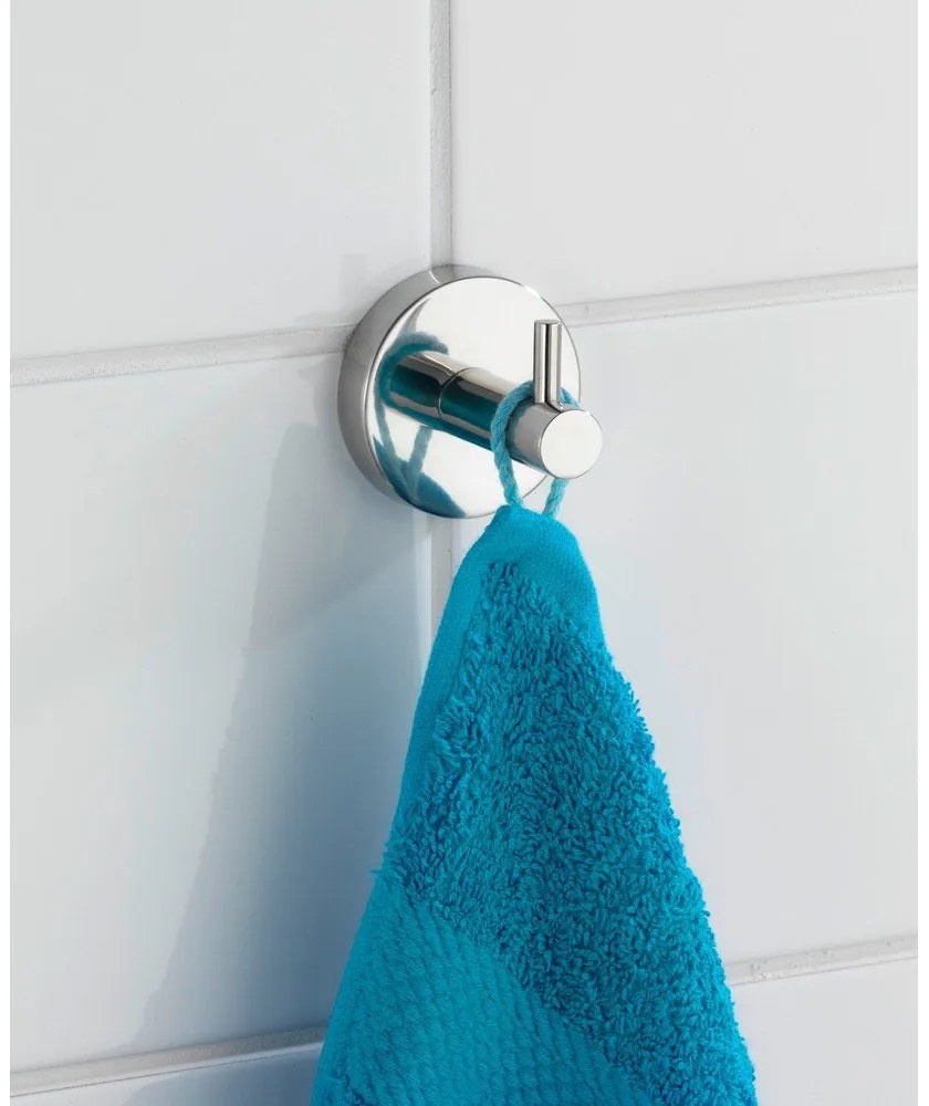 Nástenný háčik z nehrdzavejúcej ocele v lesklej striebornej farbe Bosio – Wenko