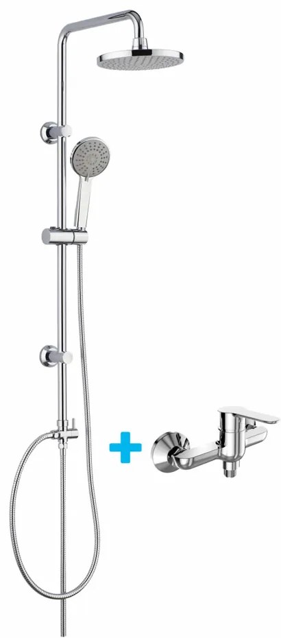 Mereo Mereo, Nástenná sprchová batéria100mm, so spŕch. súpravou, kompletný set, MER-CB610AZL