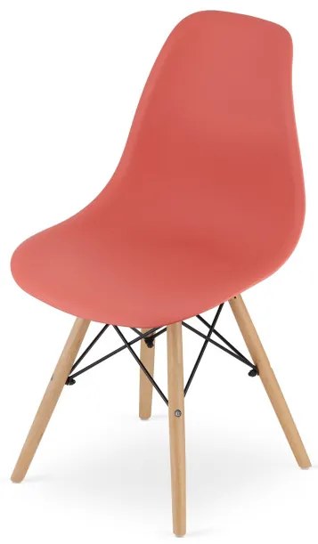 Set dvoch jedálenských stoličiek OSAKA cynober (hnedé nohy) 2ks