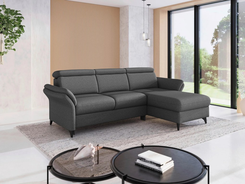 XXXLutz ROHOVÁ SEDAČKA, textil, tmavosivá Sit & More - Sedačky - 000144025870