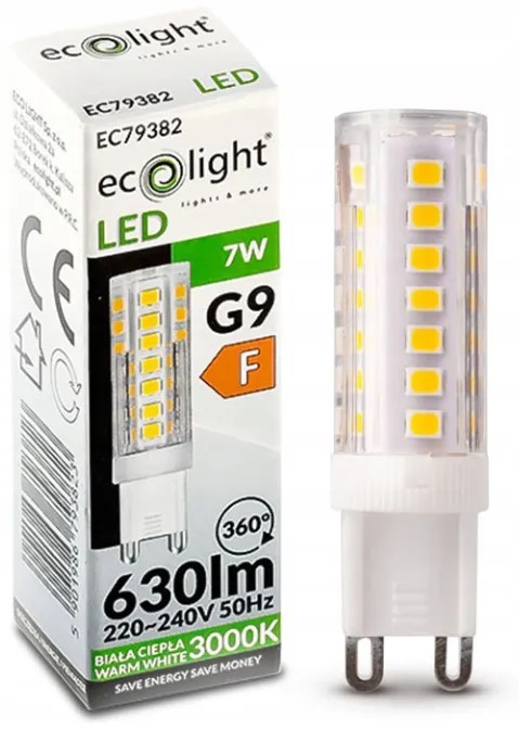 LED žiarovka - G9 - 7W - studená biela