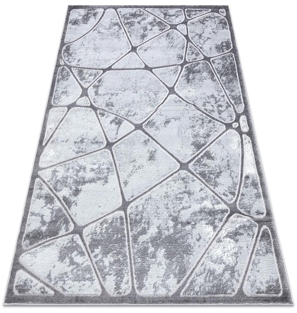 Moderný MEFE koberec B401 - Štrukturálny,  dve vrstvy  rúna tmavo-sivá