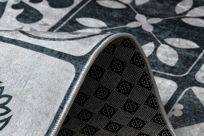 Protišmykový behúň LOTUS CLOVER 60970 sivý