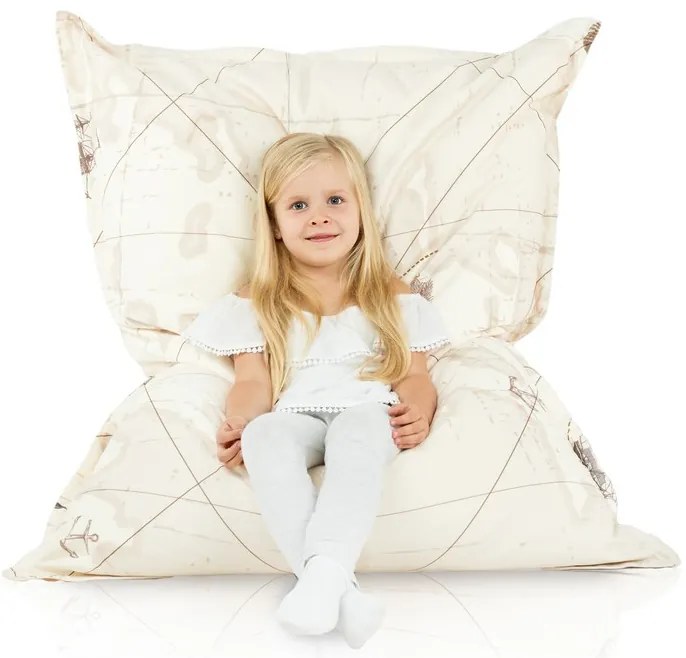 Sedací vak pre deti Kolumb – XL/XXL – bezpečný a pohodlný vankúš na hranie a oddych Veľkosť: XL