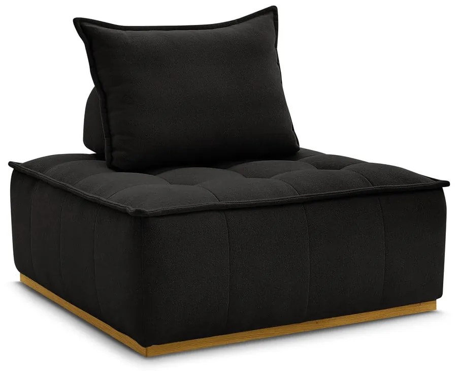 Čierne ženilkové kreslo Elisa – Bobochic Paris