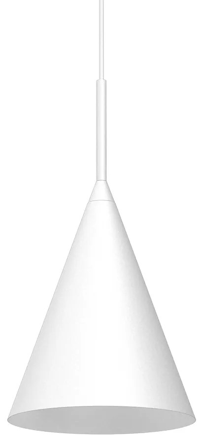 Závesné svietidlo Capital, 1x biele kovové tienidlo, (fi 17cm), w