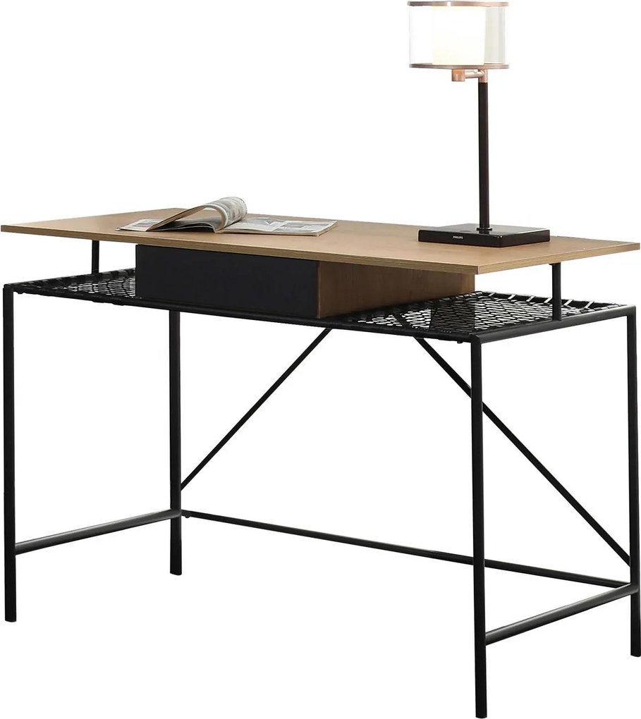 XXXLutz PÍSACÍ STÔL, prírodná farba, čierna, 110/55/76 cm Livetastic - Online Only kancelárie - 001769005101