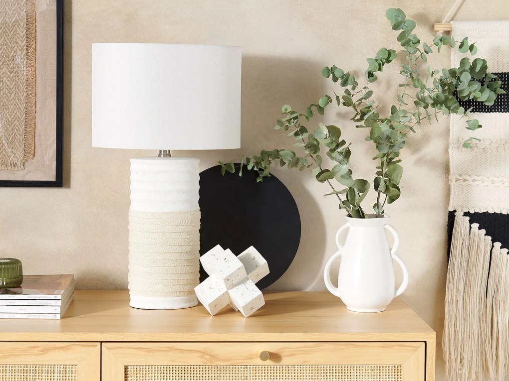 Luxusná béžová nočná stolná lampa NAVIA Beliani