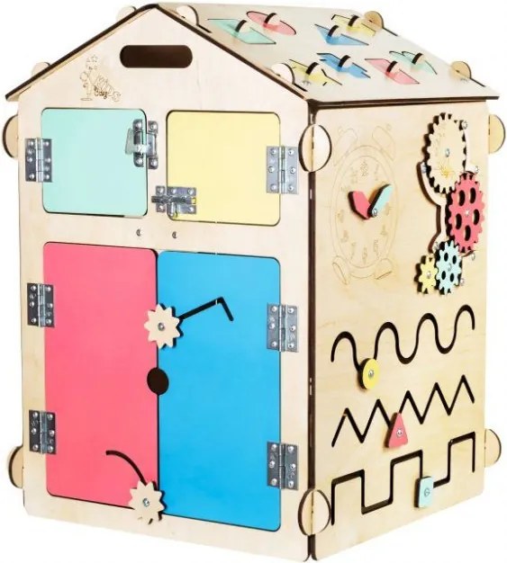 Montessori Activity board domček naturálny