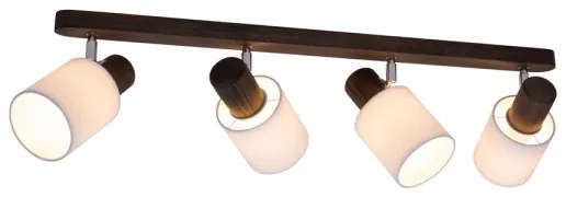 Spot-Light DO2248456 - Stropné bodové svietidlo TRENDY 4xE27/15W/230V borovica