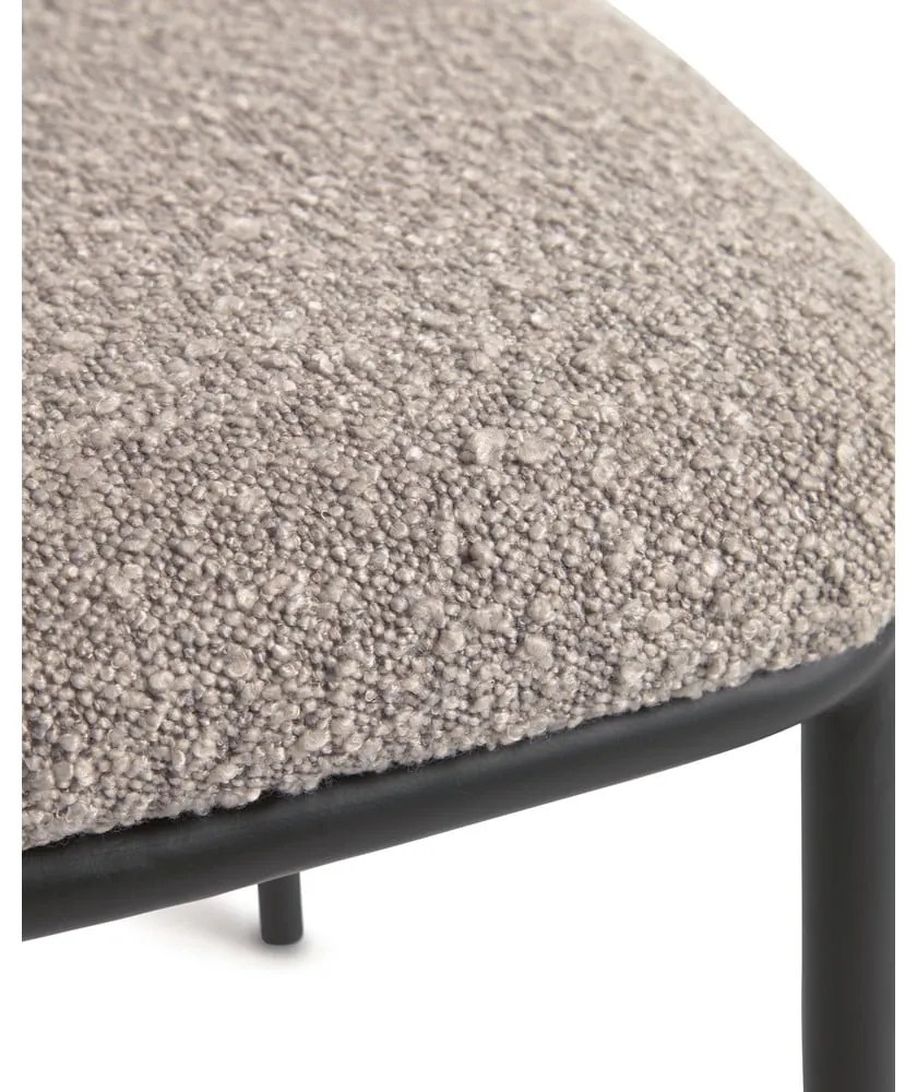 Svetlosivé čalúnené jedálenské kreslo Ciselia – Kave Home