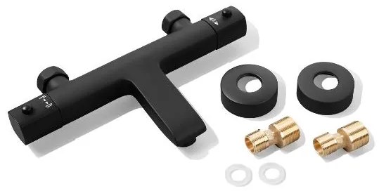 Livarno home Sprchová/Vaňová batéria s termostatom (vaňová batéria, čierna)  (100393709)