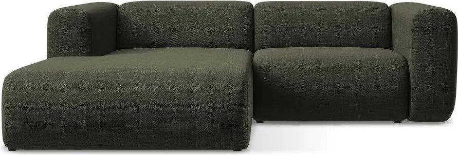 Zelená rohová pohovka (ľavý roh/s leňoškou) Ekahi – Makamii