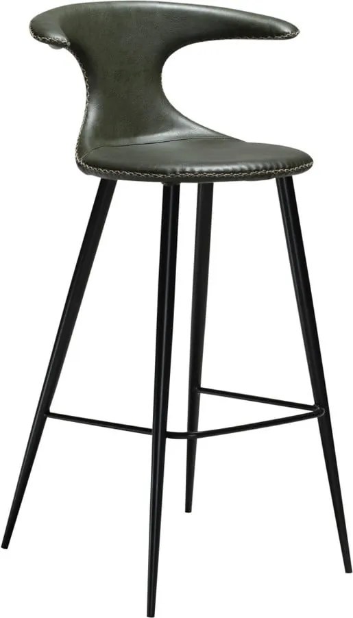 Zelená barová stolička s koženkovým sedadlom DAN-FORM Denmark Flair