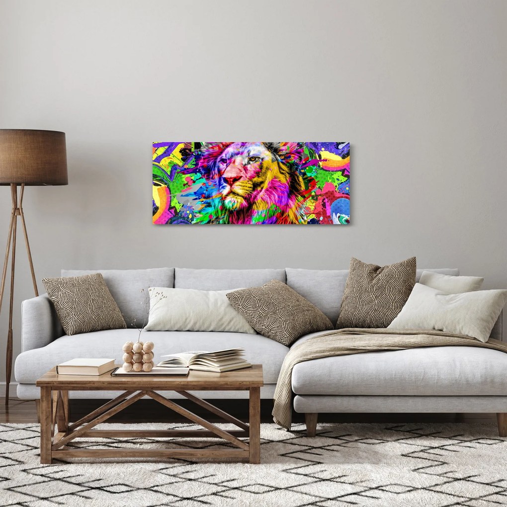 Obraz - 3D obraz leva (120x50 cm)