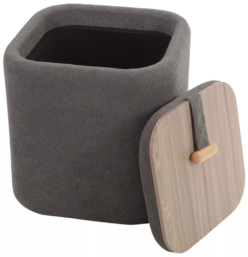 Taburet Nap s úložným prostorem šedý