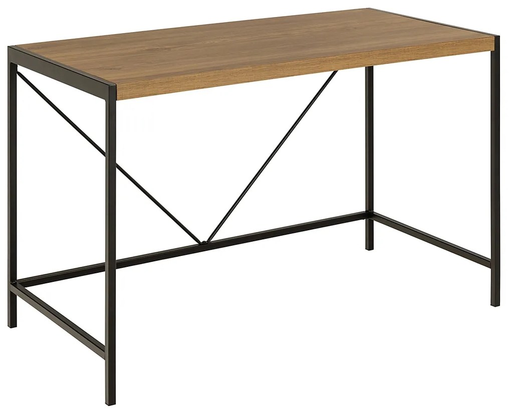 Písací stôl Bahamas 120 cm dub prírodný rustikálny/čierny