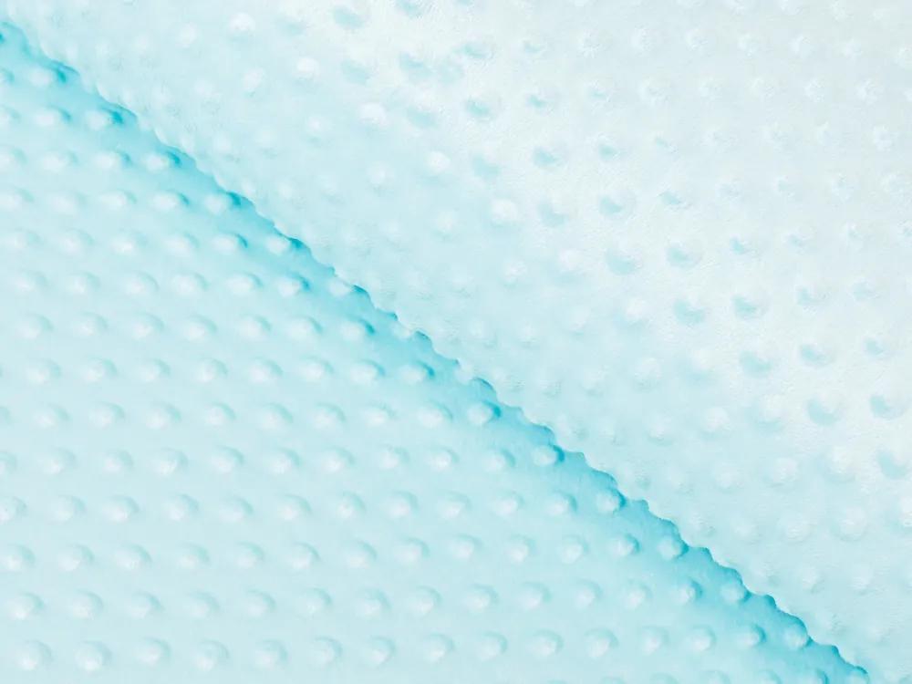 Biante Detské posteľné obliečky do postieľky Minky 3D bodky MKP-013 Ľadové modré Do postieľky 90x120 a 40x60 cm