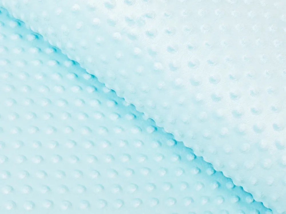 Biante Detské posteľné obliečky do postieľky Minky 3D bodky MKP-013 Ľadové modré Do postieľky 90x140 a 40x60 cm