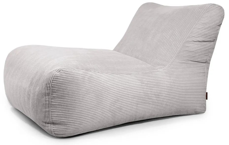 Svetlosivý menčestrový sedací vak Lounge 100 – SLOWDOWN