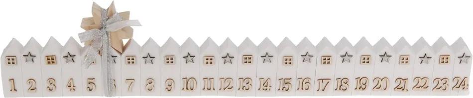 Adventný kalendár House biela, 52 cm