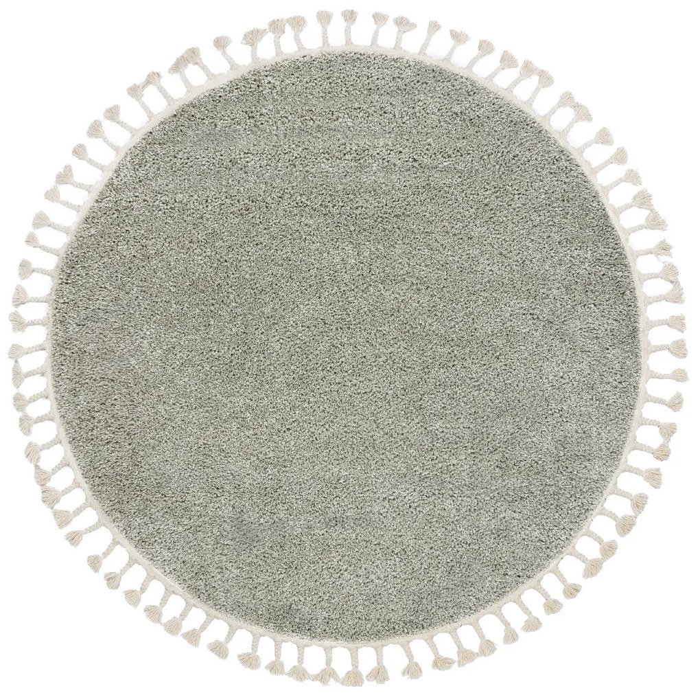 Kusový koberec Berber 9000 green kruh, 120x120 (priemer) kruh, zelená, obývacia izba, Dywany Łuszczów