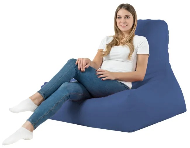 Kreslo Bali ekokoža modré