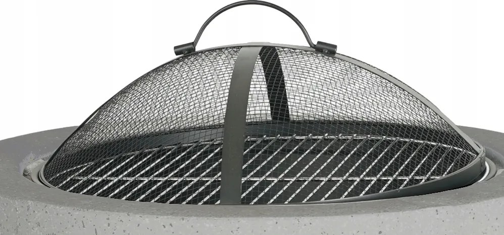 CH Záhradné ohnisko s grilom 2v1 -betónový vzhľad