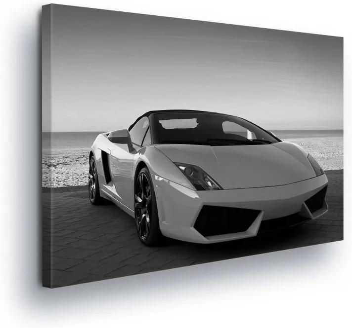 GLIX Obraz na plátne - Black and White Sports Car 100x75 cm