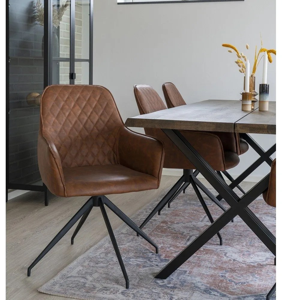 Svetlohnedé čalúnené jedálenské kreslo Harbo – House Nordic